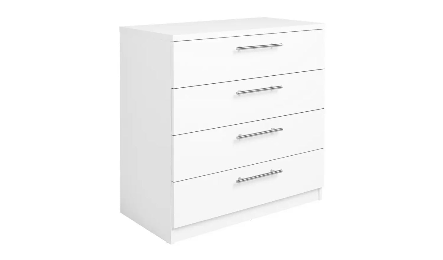 Brisbane 4 Drawer Chest - White